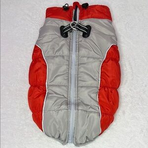 Winter Dog Coat 2XL Red and Gray